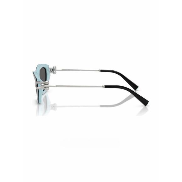 New TIFFANY & CO TF4231U 8055S4 Black Cat-Eye Sunglasses with Silver Accents